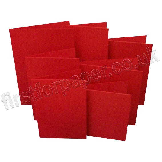 Rapid Colour, Pre-Creased, Single Fold Cards, Blood Red