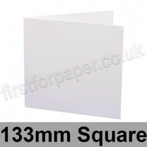 Craven Silk, Pre-creased, Single Fold Cards, 350gsm, 133mm Square, White