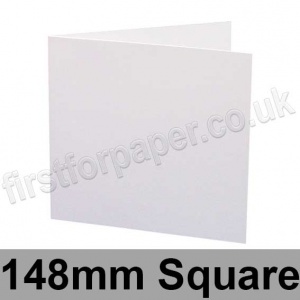 Craven Silk, Pre-creased, Single Fold Cards, 300gsm, 148mm Square, White