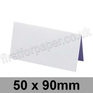Trident, Single Sided, Semi Gloss, Pre-creased, Place Cards, 300gsm, 50 x 90mm, White