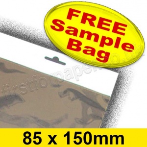 Sample Olympus, Cello Bag, with Euroslot Header, Size 85 x 150mm