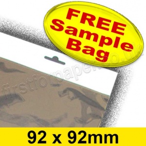 Sample Olympus, Cello Bag, with Euroslot Header, Size 92 x 92mm