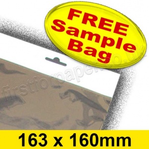 Sample Olympus, Cello Bag, with Euroslot Header, Size 163 x 160mm
