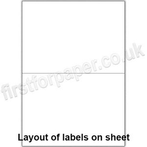 Premium White Digital Office Labels, 210 x 148mm, 100 sheets per box