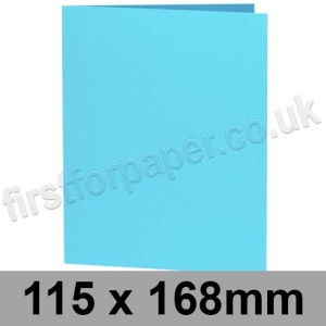 Rapid Colour Card, Pre-creased, Single Fold Cards, 240gsm, 115 x 168mm, African Blue
