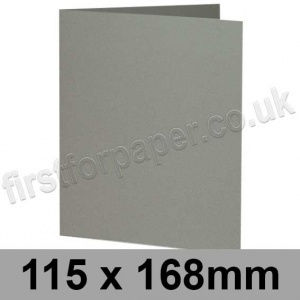 Rapid Colour Card, Pre-creased, Single Fold Cards, 240gsm, 115 x 168mm, Pewter Grey