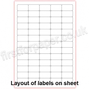 OfficeCom, Mutipurpose White Office Labels, 38 x 21mm, 100 sheets per pack
