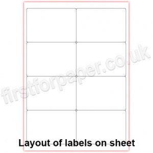 OfficeCom, Mutipurpose White Office Labels, 99.1 x 67.7mm, 100 sheets per pack
