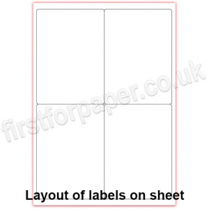 OfficeCom, Mutipurpose White Office Labels, 139 x 99.1mm, 100 sheets per pack