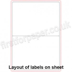 OfficeCom, Multipurpose White Office Labels, 199.6 x 143.5mm, 100 sheets per pack