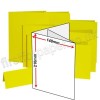 Rapid Colour, Pre-creased, Two Fold (3 Panels) Cards, 240gsm, 148 x 210mm (A5), Cosmos Yellow