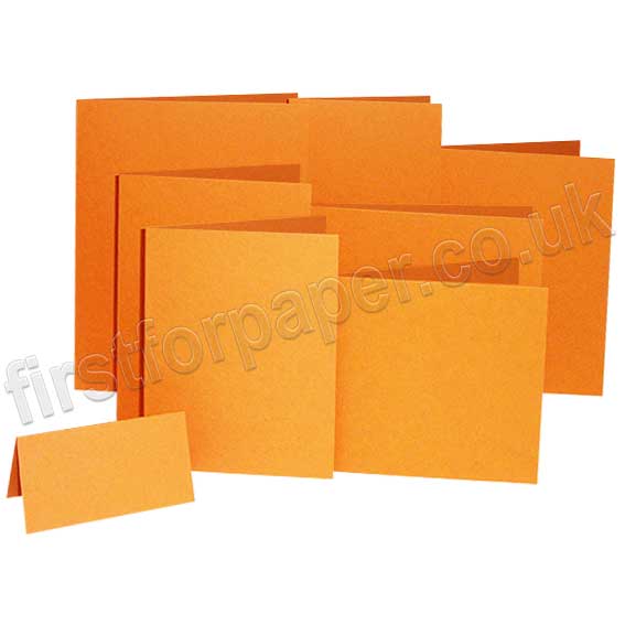 Rapid Colour, Pre-Creased, Single Fold Cards, Tiger Orange