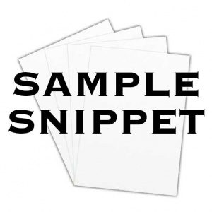 Sample Snippet, U-Stick, Uncoated, White, Self Adhesive Paper