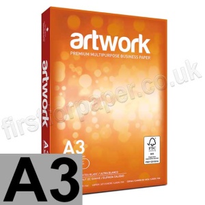 Artwork, Premium Multipurpose Business Paper, A3, 75gsm, White - 500 Sheets