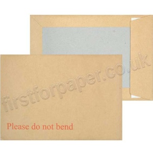 Board Backed Envelopes, Manilla, 238 x 163mm - Box of 125