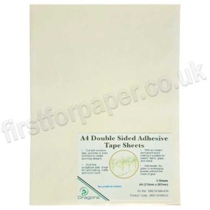 A4 Double Sided Adhesive Tape Sheets - Pack of 5