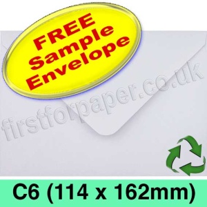 Sample EcoCycle Recycled Envelope, C6 (114 x 162mm), White