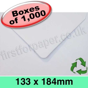 EcoCycle Recycled Envelope, 133 x 184mm, White - 1,000 Envelopes