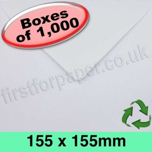 EcoCycle Recycled Envelope, 155 x 155mm, White - 1,000 Envelopes