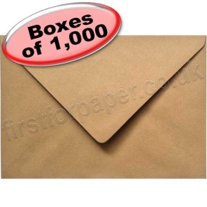 Neptune Ribbed Kraft, Greetings Card Envelope, C5 (162 x 229mm) - 1,000 Envelopes