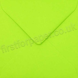 Lime Green 155 x 155mm Square Envelopes - Pack of 50