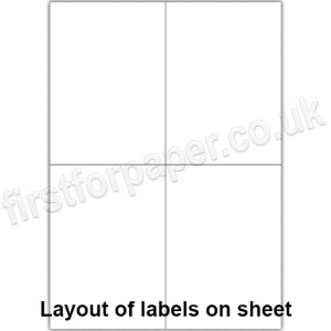 OfficeCom, Multipurpose White Office Labels, 105 x 149mm, 100 sheets per pack
