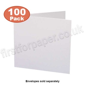 Pegasi, Blank White Plain Creased Card, 144mm Square, 300gsm - Pack of 100