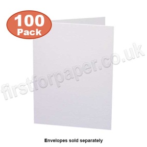 Pegasi, Blank White Plain Creased Card, A6, 300gsm - Pack of 100