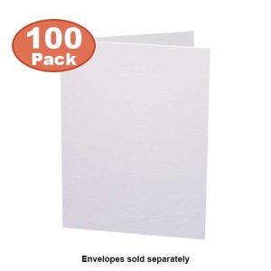 Pegasi, Blank White Plain Creased Card, A6, 300gsm - Pack of 100