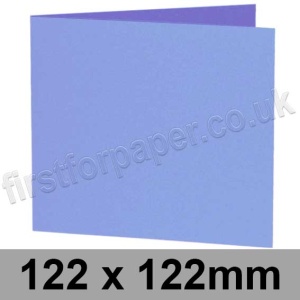 Rapid Colour, Pre-creased, Single Fold Cards, 240gsm, 122mm Square, Carolina Blue