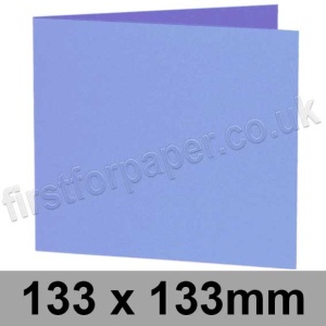 Rapid Colour, Pre-creased, Single Fold Cards, 240gsm, 133mm Square, Carolina Blue