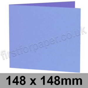 Rapid Colour, Pre-creased, Single Fold Cards, 240gsm, 148mm Square, Carolina Blue