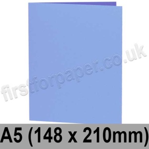 Rapid Colour, Pre-creased, Single Fold Cards, 240gsm, 148 x 210mm (A5), Carolina Blue