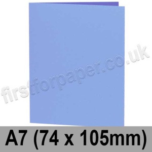 Rapid Colour, Pre-creased, Single Fold Cards, 240gsm, 74 x 105mm (A7), Carolina Blue