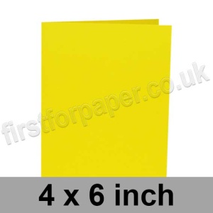 Rapid Colour, Pre-creased, Single Fold Cards, 240gsm, 102 x 152mm (4 x 6 inch), Cosmos Yellow
