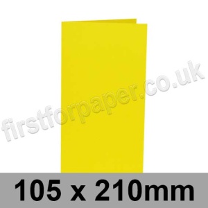 Rapid Colour, Pre-creased, Single Fold Cards, 240gsm, 105 x 210mm, Cosmos Yellow