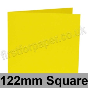 Rapid Colour, Pre-creased, Single Fold Cards, 240gsm, 122mm Square, Cosmos Yellow