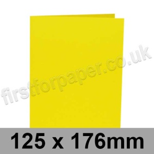 Rapid Colour, Pre-creased, Single Fold Cards, 240gsm, 125 x 176mm, Cosmos Yellow