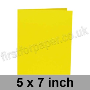 Rapid Colour, Pre-creased, Single Fold Cards, 240gsm, 127 x 178mm (5 x 7 inch), Cosmos Yellow