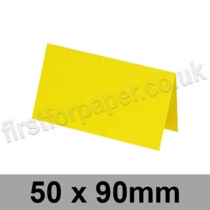 Rapid Colour, Pre-creased, Place Cards, 240gsm, 50 x 90mm, Cosmos Yellow