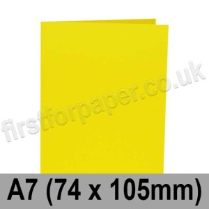 Rapid Colour , Pre-creased, Single Fold Cards, 240gsm, 74 x 105mm (A7), Cosmos Yellow