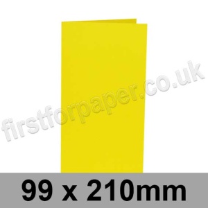 Rapid Colour, Pre-creased, Single Fold Cards, 240gsm, 99 x 210mm, Cosmos Yellow