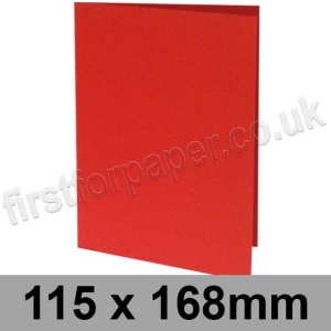 Rapid Colour Card, Pre-creased, Single Fold Cards, 240gsm, 115 x 168mm, Lava Red