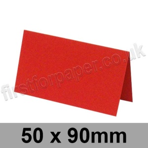 Rapid Colour Card, Pre-creased, Place Cards, 240gsm, 50 x 90mm, Lava Red