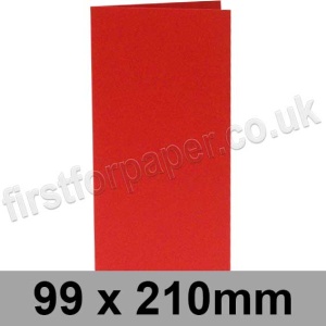 Rapid Colour Card, Pre-creased, Single Fold Cards, 240gsm, 99 x 210mm, Lava Red