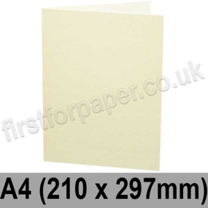 Rapid Colour, Pre-creased, Single Fold Cards, 240gsm, 210 x 297mm (A4), Light Cream