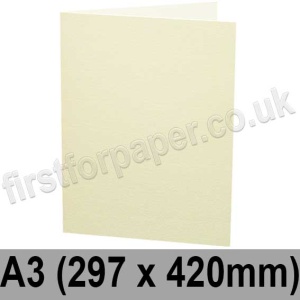 Rapid Colour, Pre-creased, Single Fold Cards, 240gsm, 297 x 420mm (A3), Light Cream