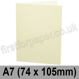 Rapid Colour, Pre-creased, Single Fold Cards, 240gsm, 74 x 105mm (A7), Light Cream