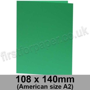 Rapid Colour, Pre-creased, Single Fold Cards, 240gsm, 108 x 140mm (American A2), Sea Green