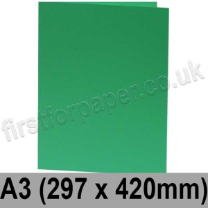 Rapid Colour, Pre-creased, Single Fold Cards, 240gsm, 297 x 420mm (A3), Sea Green